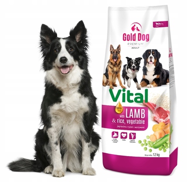 Сухий корм для собак Gold Dog Vital Premium 12 кг, ягня з рисом та овочами