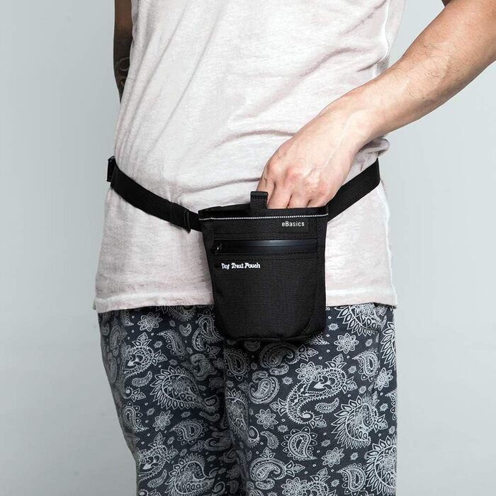 Сумка для ласощів для собак, для тренувань, сіра, 3 відділення