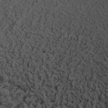 Ортопедичний килимок для собак Bobby, віскоеластична піна, знімний чохол, плюшеве хутро XL: 120x75 см, антрацит