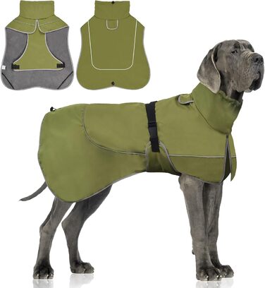 Водонепроникний собачий теплий одяг WUFANC - куртка для собак з регульованою застібкою для всіх сезонів, XL