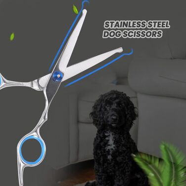 Набір для догляду за шерстю собак: ножиці для розрідження та гребінець для собак та котів