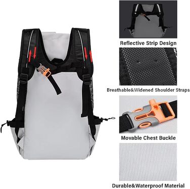 Рюкзак для собак Manon Rosa, регульований, зручний, для подорожей, походів, кемпінгу, для маленьких, середніх собак, котів, цуценят (середній, білий) Medium Weiss/opulenter Garten