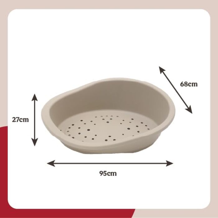 Гарне собаче ліжко Rosewood Sonny з пластику, мокко, 95 x 68 x 27 см