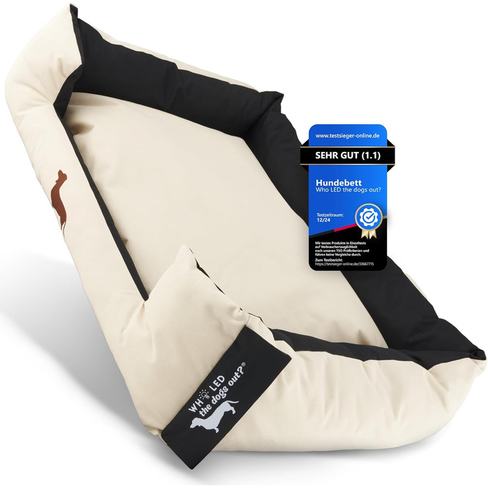 Ліжко для собак - міцне, для великих та маленьких собак, цуценят та літніх тварин. Зручне, м'яке, різних кольорів (M, пісочний)