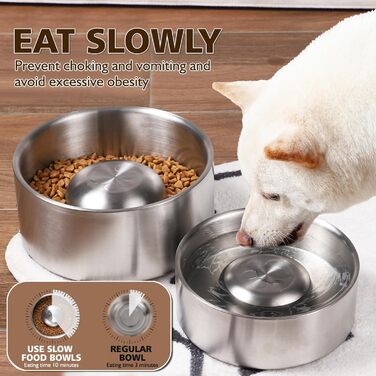 Миска для собак Slow Feeder з гелю, запобігає ковтання, великі миски для собак, аксесуари для собак, покращує травлення