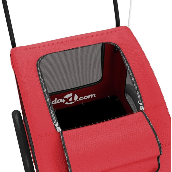 Фургон для собак VidaXL - червоний, 45 кг, Oxford-Gewebe, з прапором та відбивачами