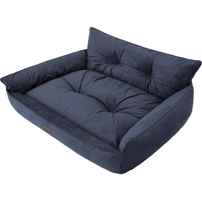 Ліжко для собак Joker Gesteppt, велике (106x80 см), Navyblau Fancy, для собак середніх та великих порід