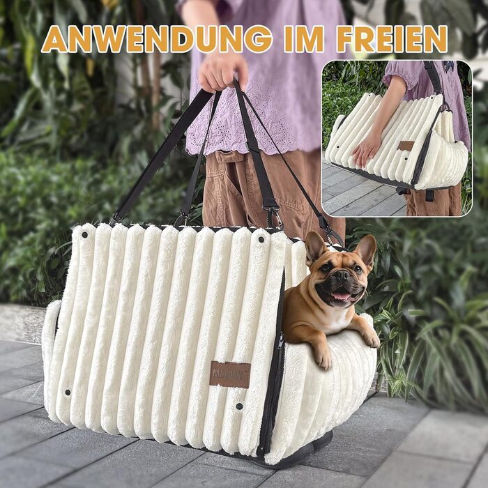 Автомобільне ліжко для собак MIXJOY: комфортне місце на задньому/передньому сидінні, сіре (бежеве)