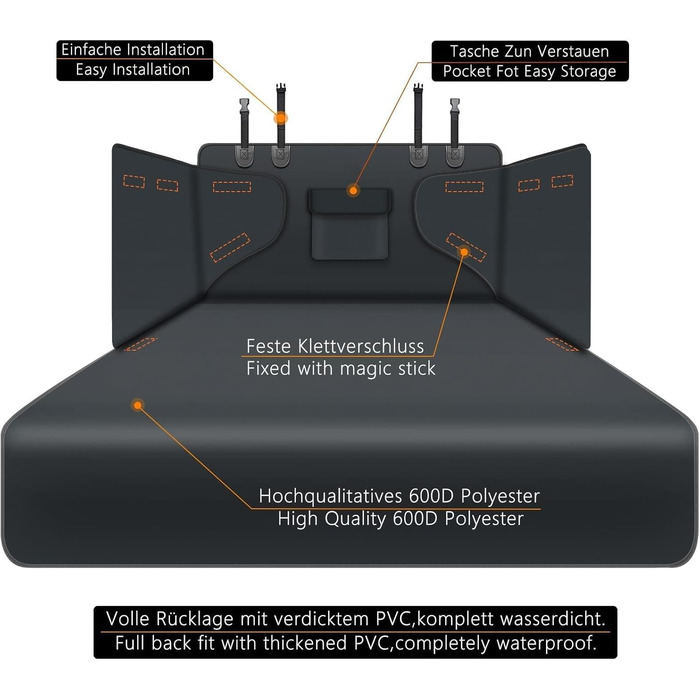 Захист для багажника Volkswagen Passat Variant (B8, Facelift 2019) 2019-2023, килимок для собаки, водовідштовхуючий, антиковзкий, захист для автомобіля
