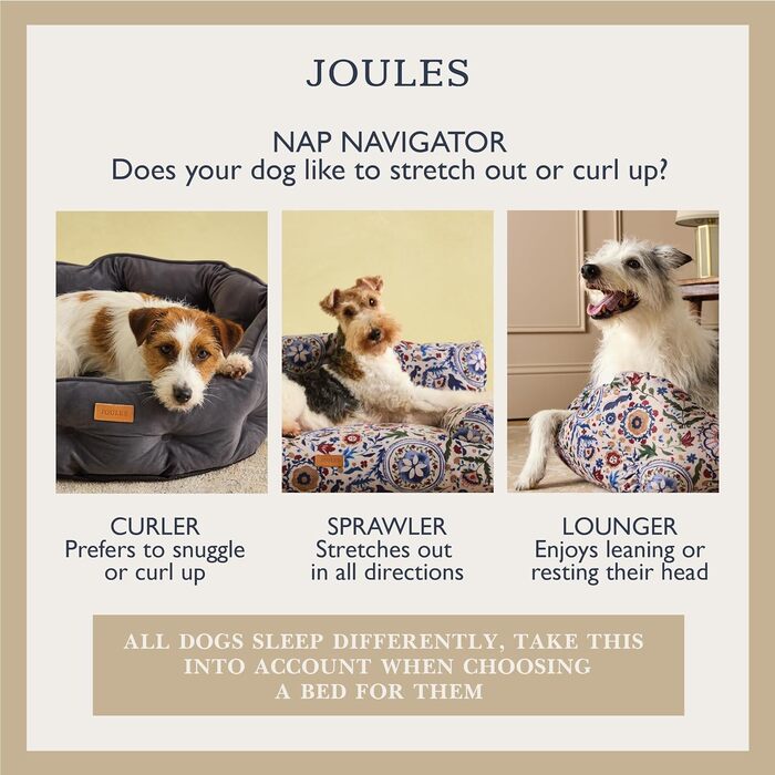 Килимок для собак Rosewood x Joules Festival Floral - розкішне ліжко для середніх собак, миється, з антиковзким дном