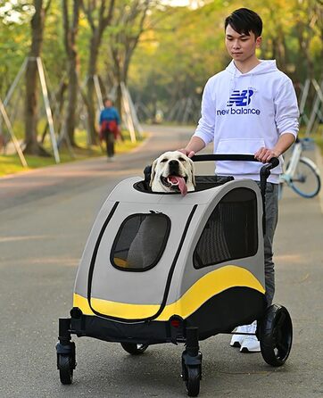 Візок для собак та котів 2-в-1 Boxer SmartSpace: великий об'єм, 600D Oxford, вантажопідйомність до 60 кг