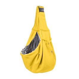 Сумка-переноска для собак та котів | Жовта переноска для маленьких тварин з регульованим ременем