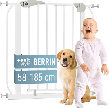 Захист для сходів для дітей IB Style Berrin, 58-185 см, без свердління, білий, 68-76 см (165-175 см)