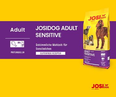 Сухий корм для дорослих собак JosiDog Adult Sensitive з птицею, 15 кг