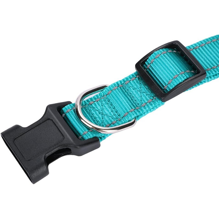 Нашийник для собак з нейлону з персоналізованою вишивкою, світловідбиваючий набір, блакитний колір, з гравіюванням на замовлення, для великих, середніх та маленьких собак