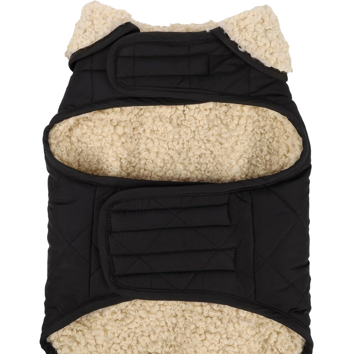 Теплий зимовий одяг для собак Flamingo Bonnie – чорний, розмір 55 см – преміум якість, водонепроникний, з плюшевою підкладкою