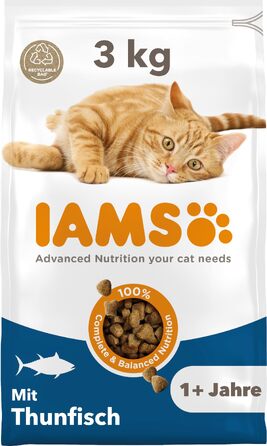 Сухий корм для котів IAMS для дорослих від 1 до 6 років з тунцем, 10 кг