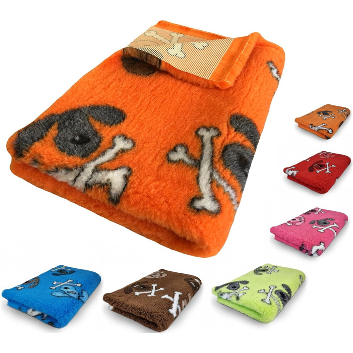 Килимок для собак Elropet Premium: ковзаюча підстилка для собак S/M/L для маленьких та великих собак, Vet Bed, найвища якість (L 160cm X 100cm, Orange)