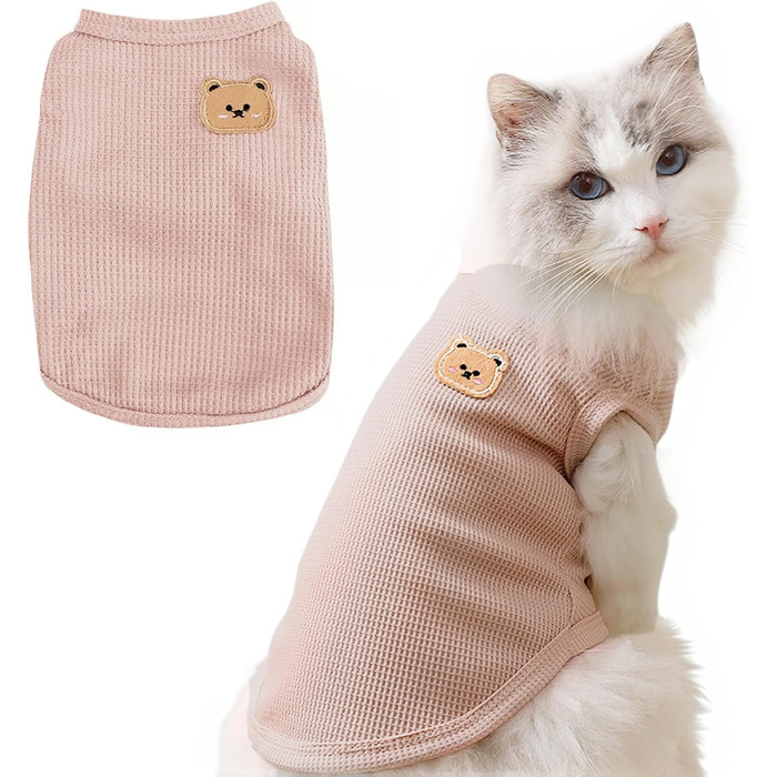 Футболка для котів Sphynx (3 шт.) - Рожева, Розмір S (0.9-1.8 кг) - Дихаюча, Еластична, Літо/Зима