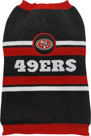 Теплий светр для собак NFL San Francisco 49ers, розмір XS, в'язаний, з логотипом команди, для великих і малих собак