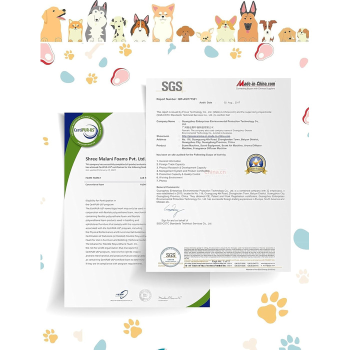 Ортопедичне ліжко для собак Sytopia, великий розмір, 107x76 см, сіре, знімний водонепроникний чохол, неслизьке дно, міцний матрац