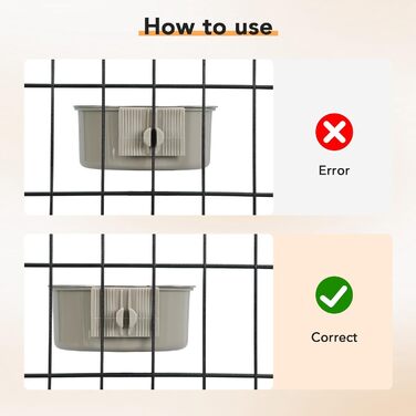 Набір мисок для води та корму для собак Joyoldelf 2-в-1, 13 см, 600 мл, підвісні, з нержавіючої сталі та пластику, для собак, котів та інших дрібних тварин