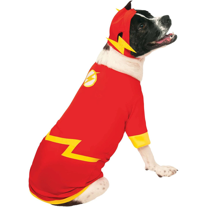 Костюм для собак Рубіс DC Comics Flash, супергеройський, розмір: S, багатобарвний