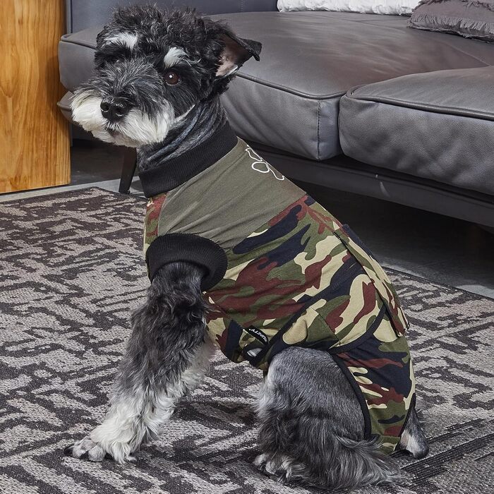 Тіло для собак після операції, захисний одяг для собак після кастрації/стерилізації, дихаючий, анти-витік ран, зелений, L