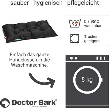 Ортопедична лежанка для собак Doctor Bark Urban - розмір M (70x50 см) - чорна, Made in Germany
