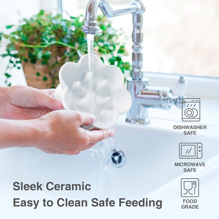 Повільний годівник для собак та котів Kaiikai, 150 мл, кераміка, піднятий, для сухого корму