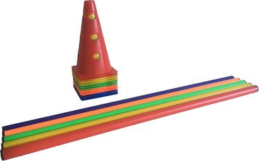 Набір з 5 штовхачів LA-24, 23 см, конічні штовхачі для аджиліті, 5 кольорів (стандарт)