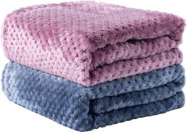 М'які ковдри для собак та котів SLSON, 70x100 см (фіолетовий, чорний, синій)