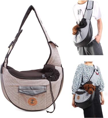 PETCUTE Сумка-переноска для собак та котів - Браун. Ідеальна для подорожей, прогулянок та активного відпочинку.