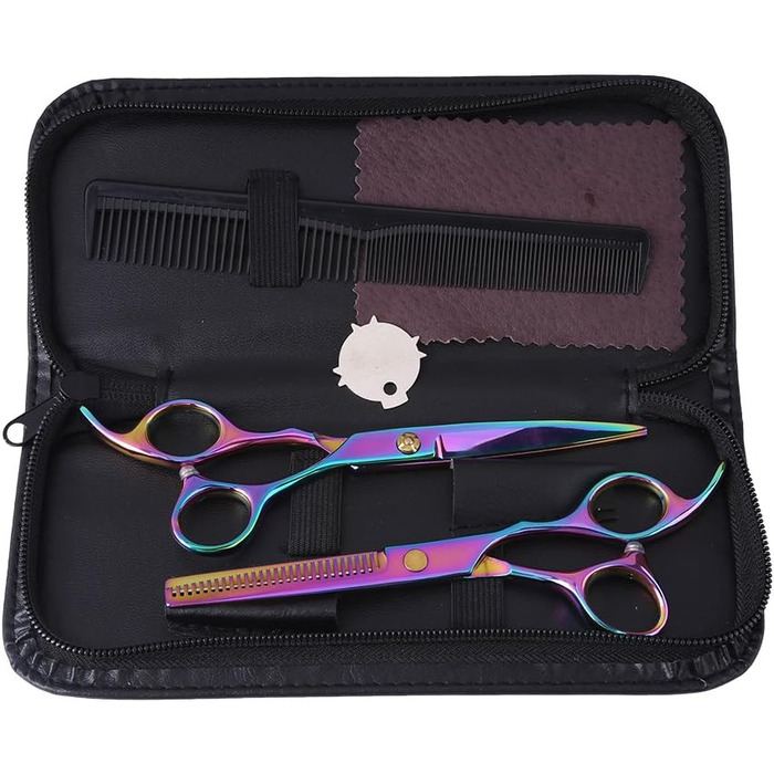 Набір професійних ножиць для грумінгу собак з безпечними закругленими кінцями, набір ножиць для шерсті, грумінг-ножиці з нержавіючої сталі для собак (кольорові)