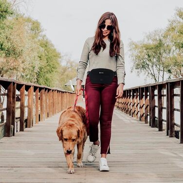 Сумка для собак, кишенька для ласощів з тримачем для відходів, регульований поясний ремінь, сумка на животі для жінок, чоловіків, проста у використанні для дресирування цуценят, подарунок для любителів собак, чорна