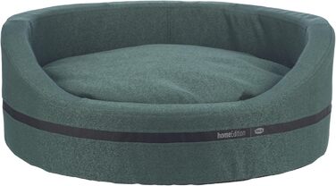 Тріксі МістоСтиль Квіткове ліжко для собак, 80x65 см, темно-зелене - овальне ліжко-кошик для середніх собак, зручне та миється - 37733 L 70 x B 65 x H 24 см