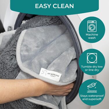 Водонепроникний коврик для собак великих порід - м'який фліс, зручний для дивана, авто, ліжка та захисту меблів, двосторонній, 100 x 120 см, сірий/сірий, фланель/шерпа