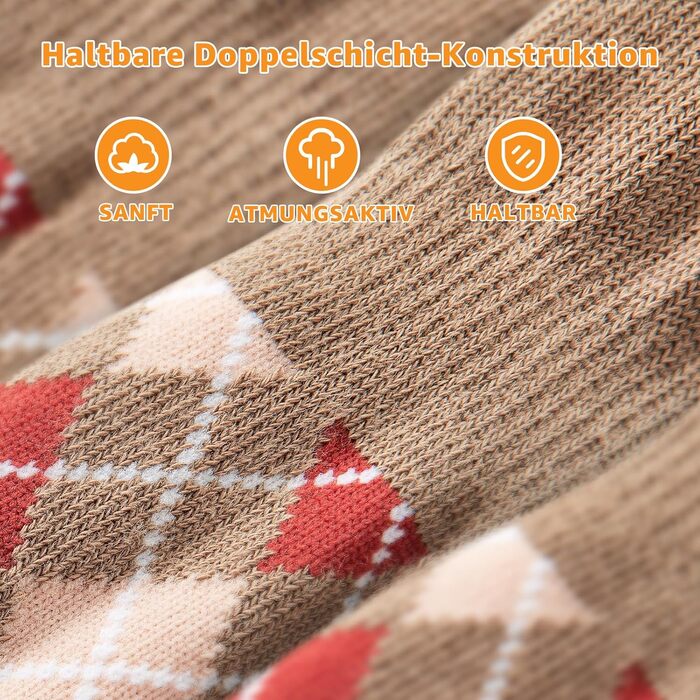 Шкарпетки для собак PICK FOR LIFE 4 шт. Захист лап, антиковзаючі, з клямками для твердих дерев'яних підлог, для маленьких, середніх та великих собак XL, коричневі