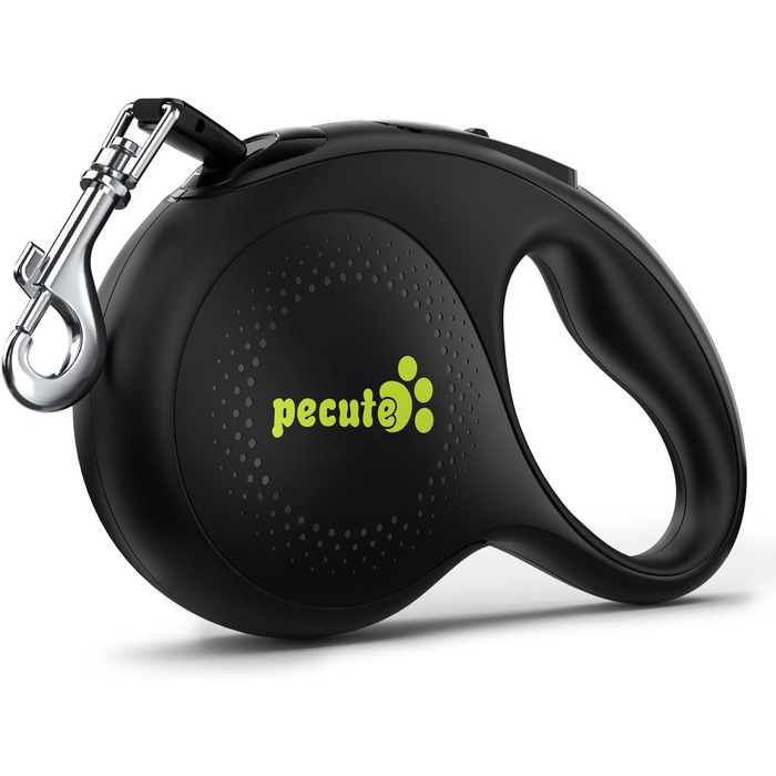 Рулетка для собак Pecute 8м, 50 кг, 360°, антиковзний хват, швидка зупинка, зелена