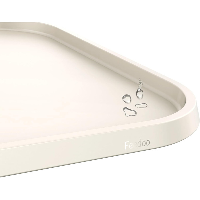 Підкладка під годівницю для тварин Feedoo: стійка до деформації, з піднятим бортиком, водонепроникна силіконова вставка, неслизька основа, захищає підлогу, BPA-free, придатна для миття в посудомийній машині