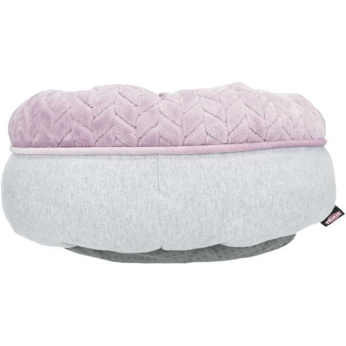 Ліжко для собак TRIXIE Junior 50x40 см світло-сіре/фіолетове - м'яке міні-ліжко для цуценят та маленьких собак, кошик, антиковзаюче покриття