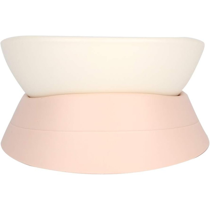 Миска для собак та котів з похилим підставою, неслизька, біла