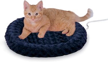 Електричний килимок для котів K&H Thermo-Kitty, синій, круглий, 45,7 см
