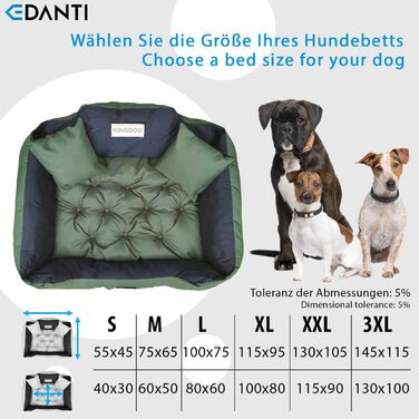 Персоналізоване ліжко-подушка для собак та котів з іменем. Розміри L-XL (130x105 см), колір зелений