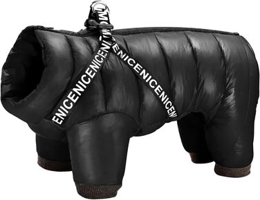 Водонепроникна куртка для собак на зиму - теплий комбінезон для маленьких та середніх собак, французького бульдога (Чорний, 4XL)