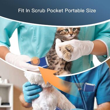 Електричний міні-набір для догляду за котами, акумуляторний, Type C, бездротова машинка для стрижки шерсті котів з матовим покриттям, легка, для кошенят/цуценят/кроликів/маленьких тварин, блакитний