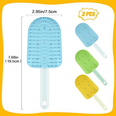 Гребінець для котів 3 шт., силіконовий гребінець для дому, для довгошерстих котів, для догляду за шерстю, видаляє ковтання шерсті
