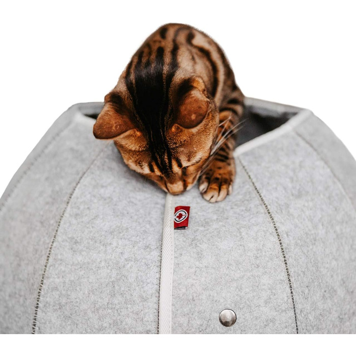 Котяча лежанка-купол CanadianCat Company, Ø 46 см, будиночок для котів у формі кулі