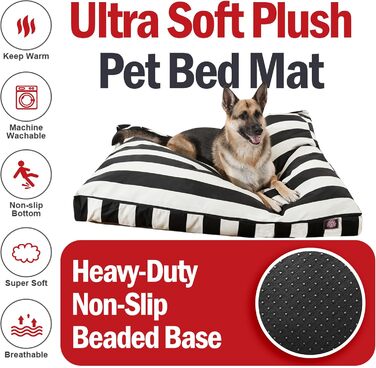 Ліжко для собак Majestic Pet, прямокутне, мале, знімний і праний чохол, антиковзке, зручне, для клітки та будинку, 68 см