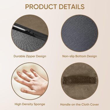 Сходинка для собак та котів PAWSCART, 4-ступенева, 49.8 см, м'який пінополіуретан, протиковзка поверхня